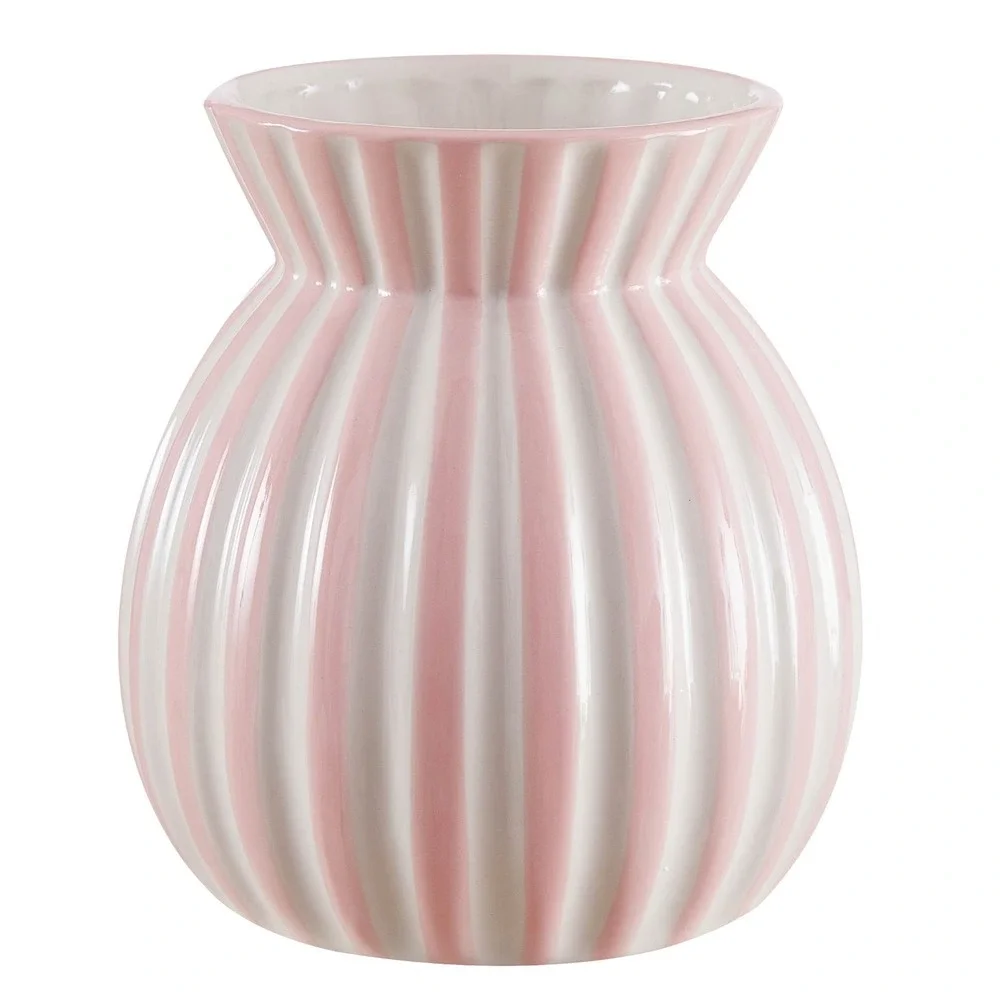 Ceramic Striped Vase Pink/White - Mainstays, Walmart‎ Spring 2026